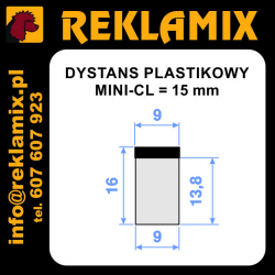 DYSTANS ~16mm MINI-CL transparentny