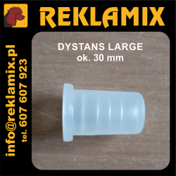 DYSTANS ~30mm LARGE transparentny, plastikowy