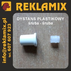 DYSTANS śruba-śruba ~17 mm MIDI biały